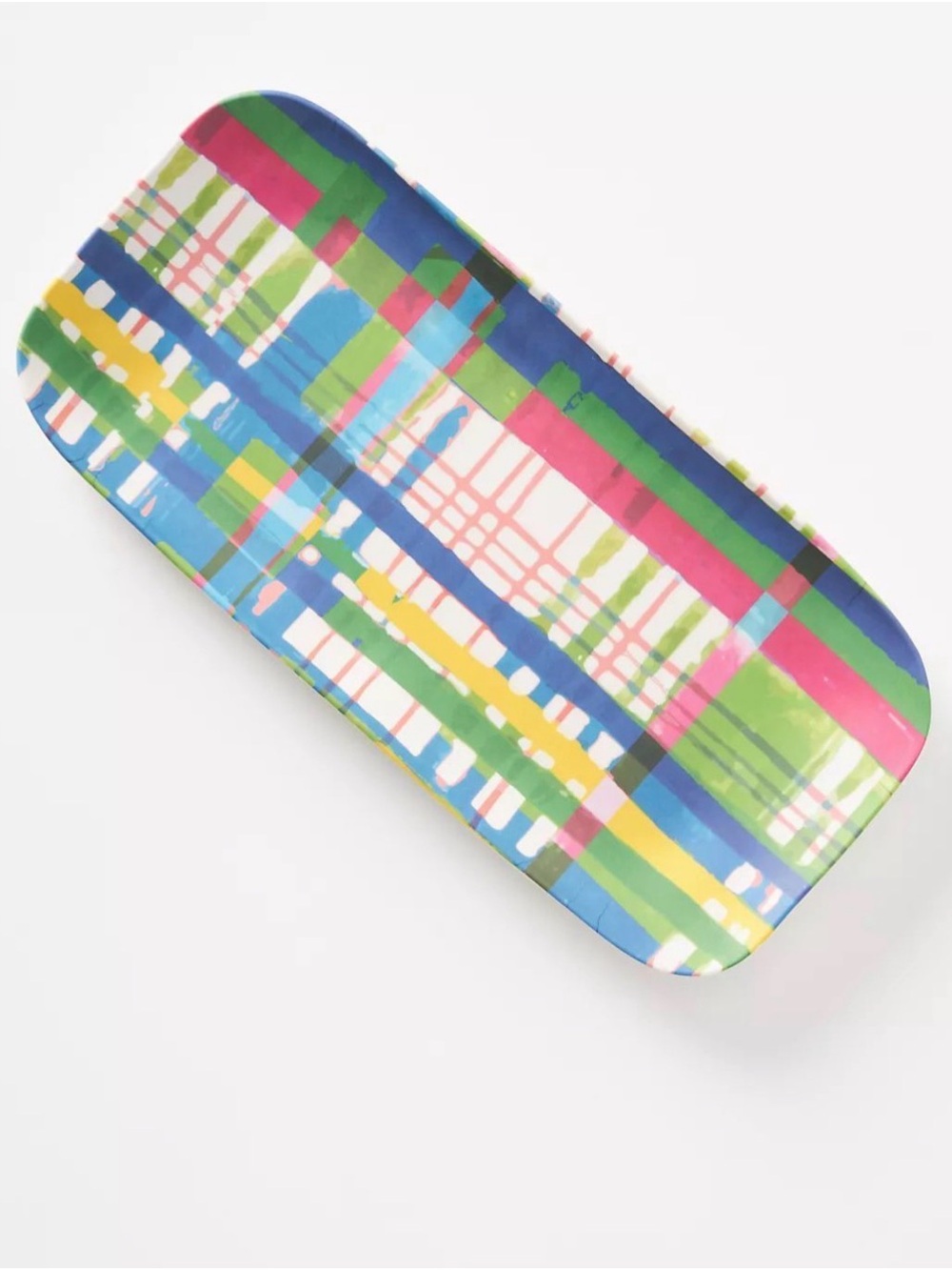 Anthropologie x Vera Plaid Bamboo
Melamine Serving Platter — New without Box